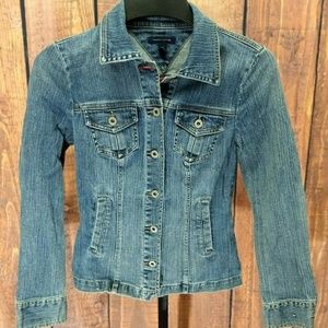 Tommy Hilfiger Denim Jacket Small Blue Fitted